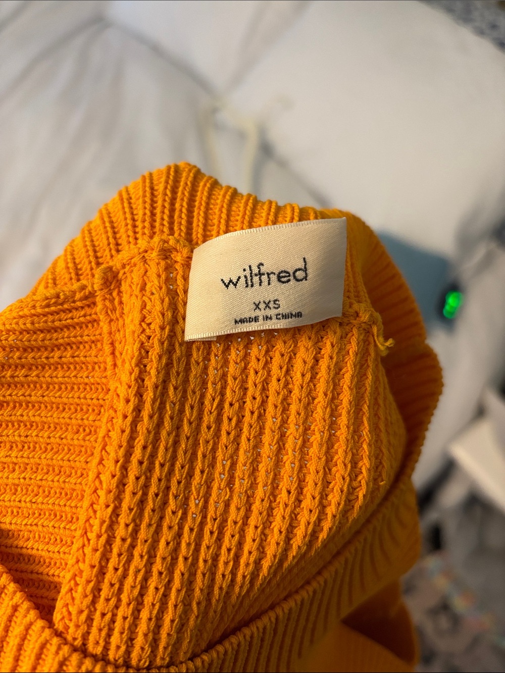 Wilfred Cropped Ribbed Tank - Mustard - Picture 2 of 2